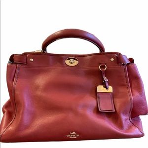 COACH Red Leather GRAMERCY Satchel Or Shoulder Bag